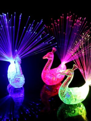 1PCS Luminous Peacock Decoration Open Light Toys Flash LED Lights Stars Shine In The Dark Kids Toys Glow In The Dark Kids Toy