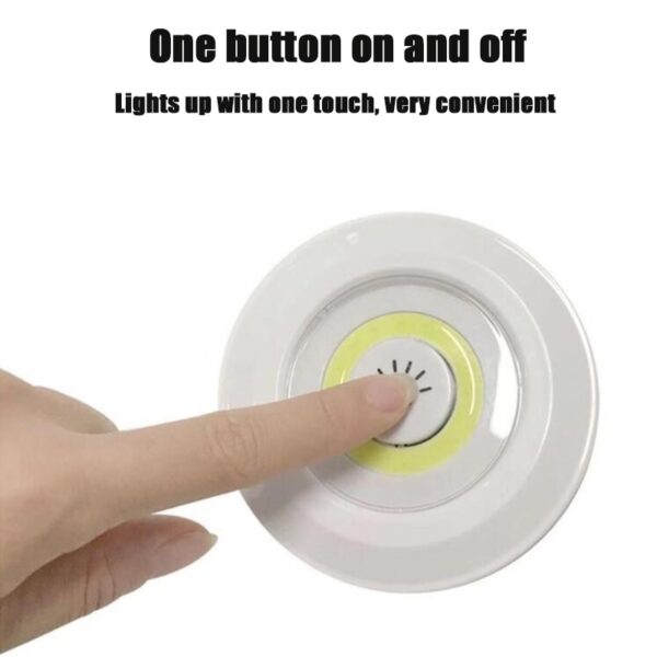 3W Super Bright Cob Under Cabinet Light LED Wireless Remote Control Dimmable Wardrobe Night Lamp Home Bedroom Kitchen Nightlight