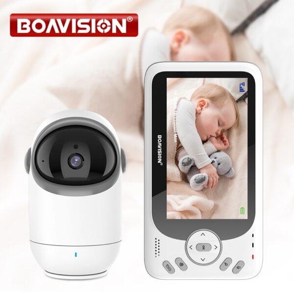 4.3 Inch Video Baby Monitor With Pan Tilt Camera 2.4G Wireless 2 Way Audio Night Vision Surveillance Security Camera Babysitter