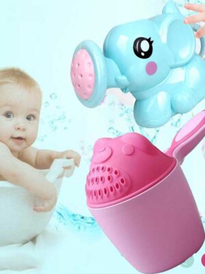 Cute Cartoon Baby Bath Caps Toddle Shampoo Cup Children Bathing Bailer Baby Shower Spoons Child Washing Hair Cup Kids Bath Tool