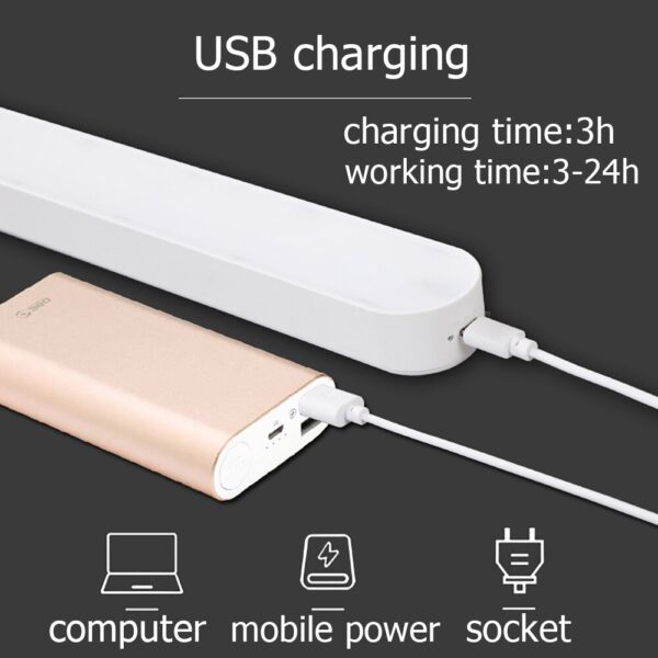 Desk Lamp Rechargeable Lamp Led Table Lamp Magnetic Study Reading Light Office USB Computer Cabinet Bedroom Bedside Lamp