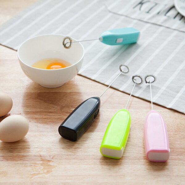 Electric Egg Beater Milk Frother For Coffee Household Kitchen Mini Stainless Steel Coffee Milk Tea Blender