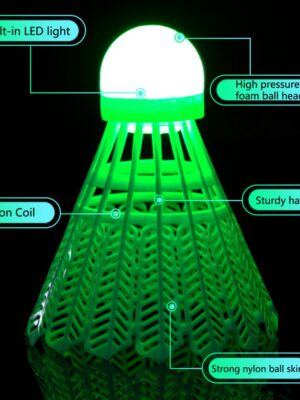 Endurance Flight Stability Vibration Damping Glow in The Dark Shuttlecocks Unbreakable Fluorescent Badmintons Sport Supplies