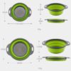 Factory Direct Sales Silicone Foldable Vegetable Basket Kitchen Drain Basket Plastic Vegetable Washing Basin round Creative Vege