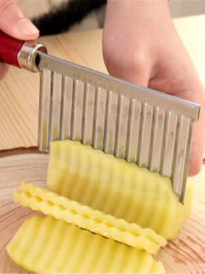 French Fry Cutter Stainless Steel Potato Wavy Edged  Knife  Peeler Cooking Tools Kitchen Gadget Vegetable Fruit