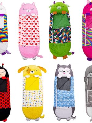 Happy Nappers Kids Cartoon Sleepsacks Children's Sleeping Bag Plush Doll Pillow Boys Girls Baby Animal Sleep Sack For Birthday