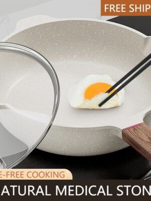 Maifan Stone Non Stick Pan Household Steak Fried Egg Frying Pan
