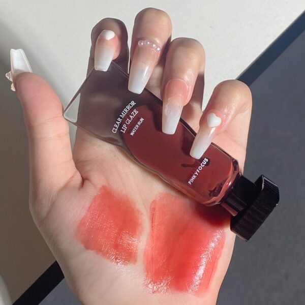 Mirror Lip Gloss High Gloss Moisturizing Sexy Red Lip Tint Lipstick Makeup Longlasting Non-stick Cup Water Lip Glaze Beauty
