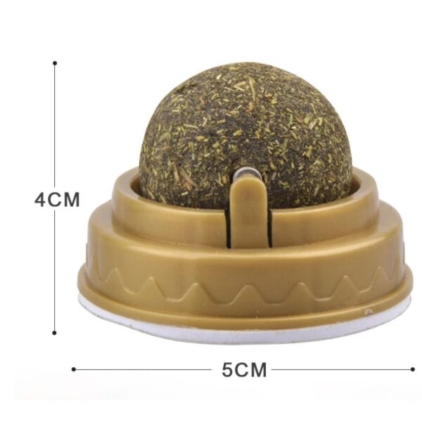 Natural Catnip Ball Stickon Wall Cat Toy Treats Healthy Natural Removes Hair Balls Pet Items Cats Mint Snack Pet Cat Accessories