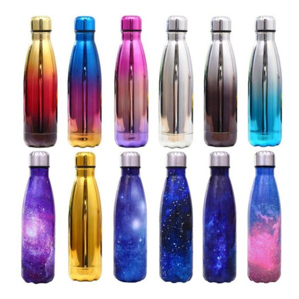 New 500ML Water Bottle Vacuum Insulated Flask Thermal Sport Chilly Mug Cold Bottle Cooking Supplies Climbing Camping Equipment