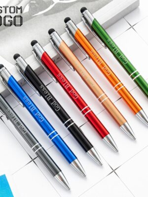 Personalized Custom Logo Metal Multicolor Ball Point Pen Business Advertising Office Pens Birthday Party Gift School Stationery