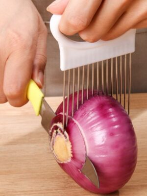 Stainless Steel Onion Needle Fork Vegetable Fruit Slicer Tomato Cutter Cutting Holder Kitchen Accessorie Tool Cozinha  Acessório