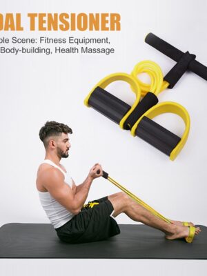 TPE Puller Pedal Ankle Abdominal Exerciser Sit-up Pull Rope Expander Elastic Bands Home Gym Sport Training Fitness Equipment